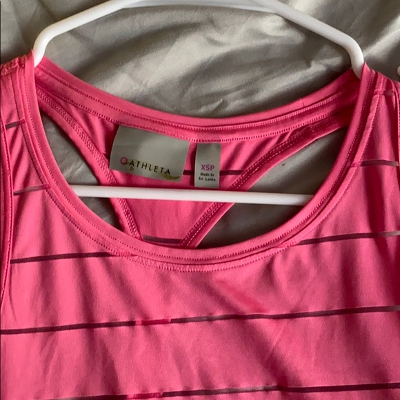 Pink Athleta Razorback Tank Top - Picture 2 of 4